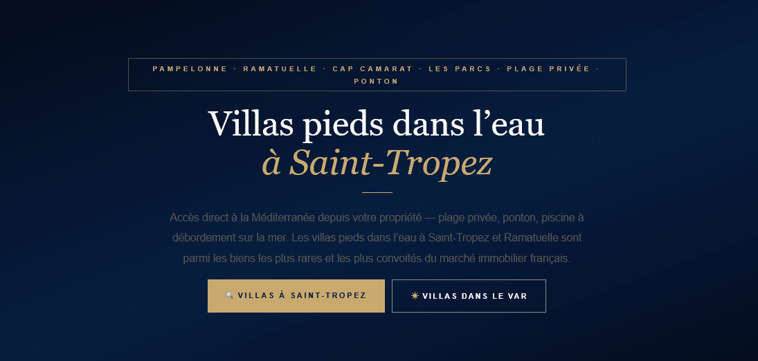 Beachfront villas for sale in Saint-Tropez with private beach access — Ramatuelle, Pampelonne, Cap Camarat. Listings from specialist agencies on PDC.