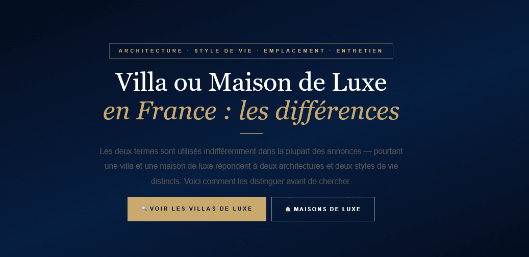 Luxury villa or house in France: two different lifestyles, two architectural styles — how to recognize what suits you before buying.