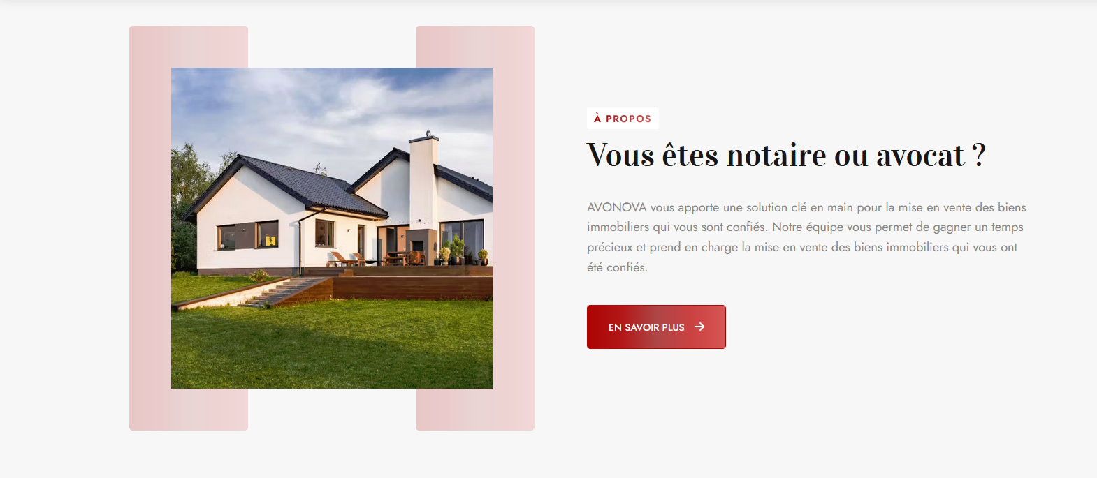Avonova pour immobilier des notaires et avocats