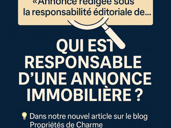 « La présente annonce immobilière a été rédigée sous la responsabilité éditoriale de M. ou Mme X, mandataire indépendant en immobilier (sans détention de fonds), agent commercial du réseau Y, immatriculé au RSAC de Z sous le numéro XX, titulaire de la carte de démarchage immobilier pour le compte de la société Y.