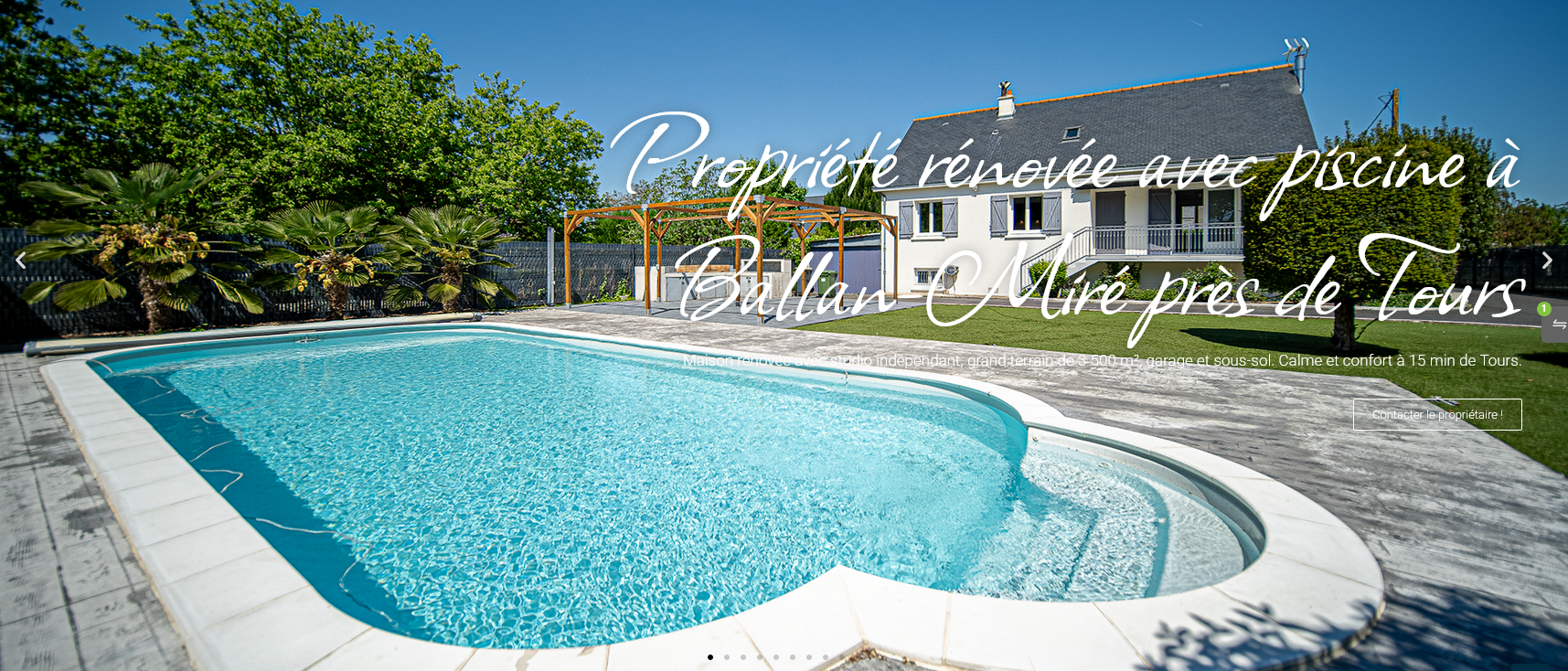 Maison rénovée avec piscine à Ballan-Miré grand terrain