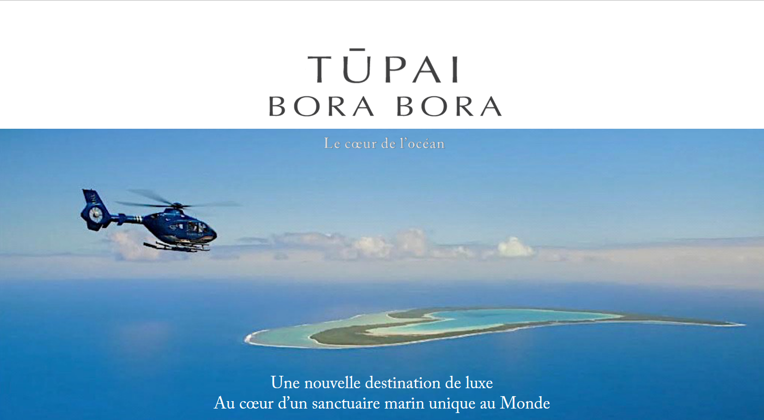 Vue du terrain constructible à Bora-Bora, île de Tupai – projet hôtelier de luxe avec accès direct pour yachts et paquebots.