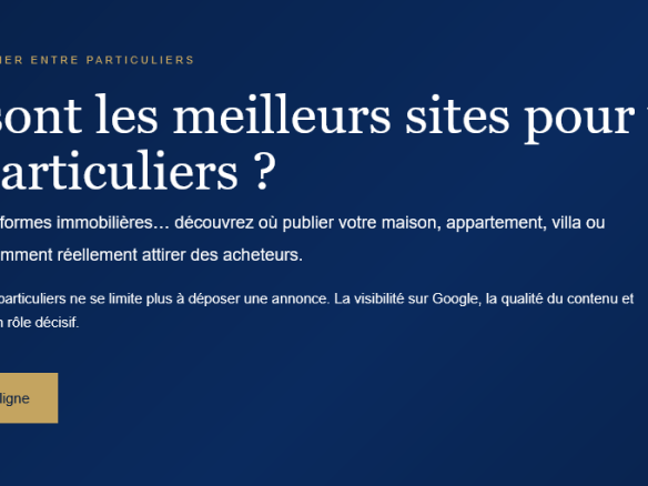 Quels sites pour vendre maison ou appartement entre particuliers comparatif conseils visibilité et stratégies pour vendre efficacement sans agence.