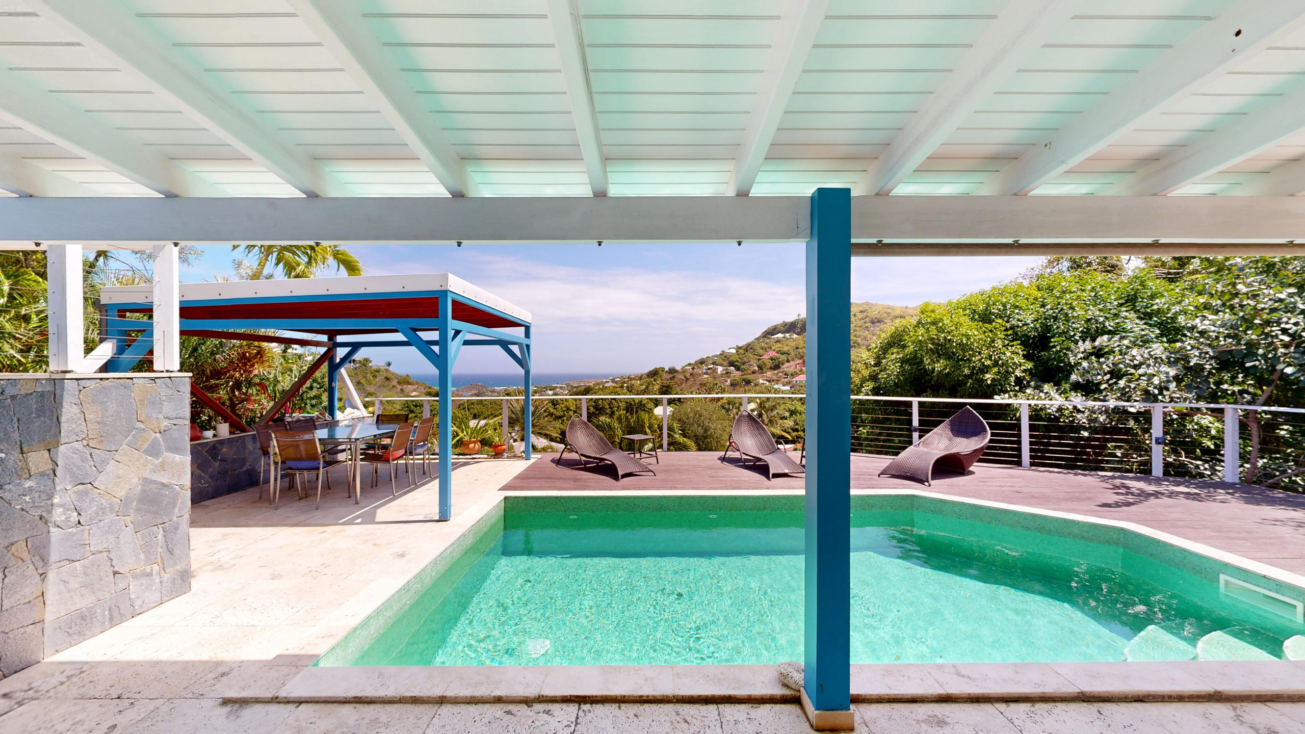 Villa contemporaine piscine terrasse - Saint-Barthélemy