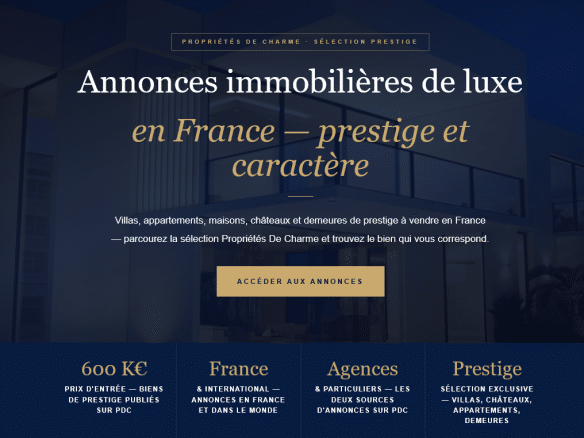 Photo de bien immobilier de luxe | Propriétés De Charme