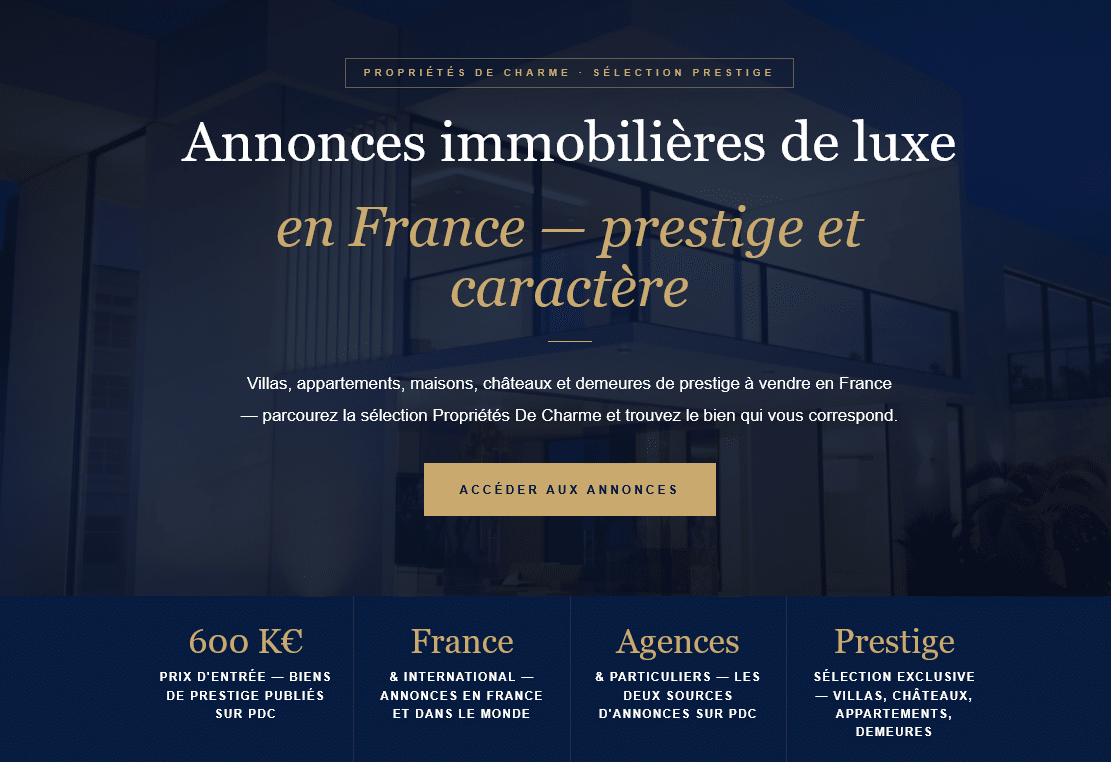 Photo de bien immobilier de luxe | Propriétés De Charme