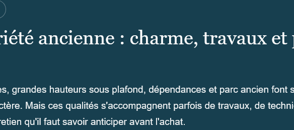 Photo de bien immobilier de luxe | Propriétés De Charme