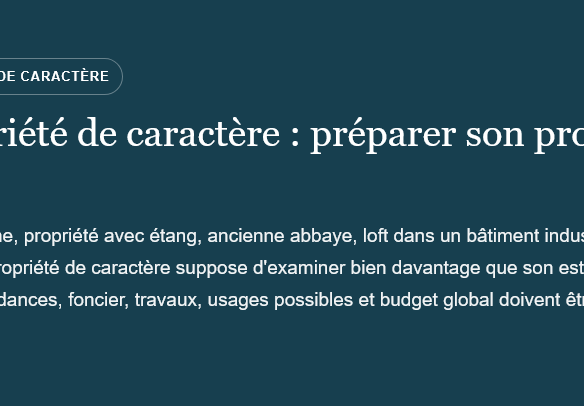 Photo de bien immobilier de luxe | Propriétés De Charme