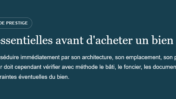Photo de bien immobilier de luxe | Propriétés De Charme