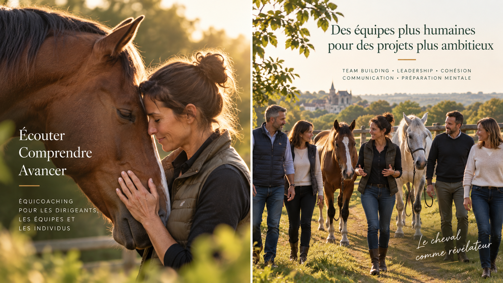 Équi-Sphère cohésion d’équipe leadership et équicoaching avec les chevaux