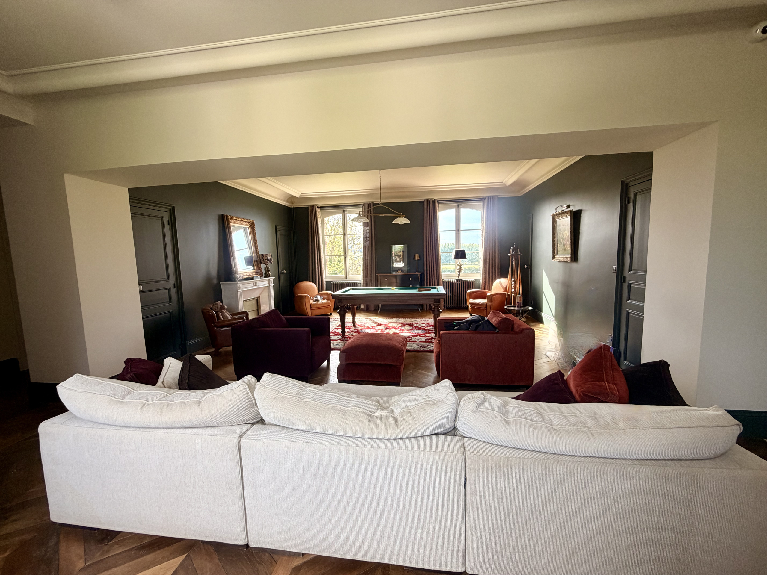 Large reception room in a property for sale near Deauville