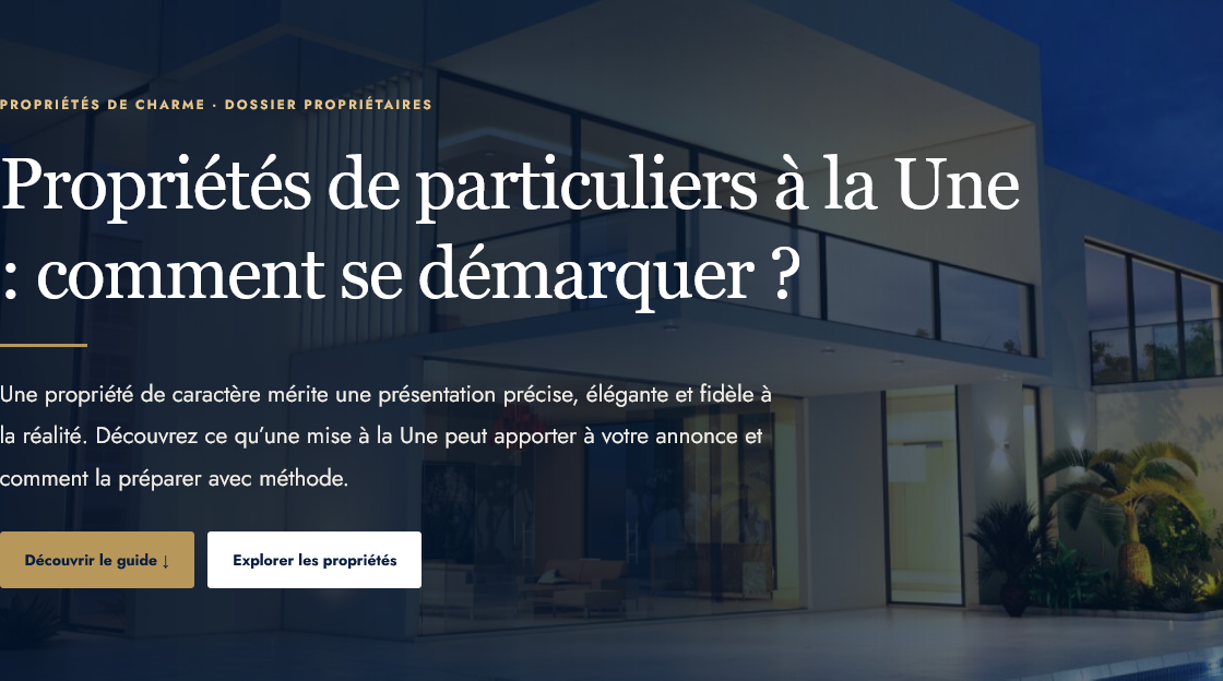 Propriétés de particuliers à la Une visibilité Photo de bien immobilier de luxe | Propriétés De Charme