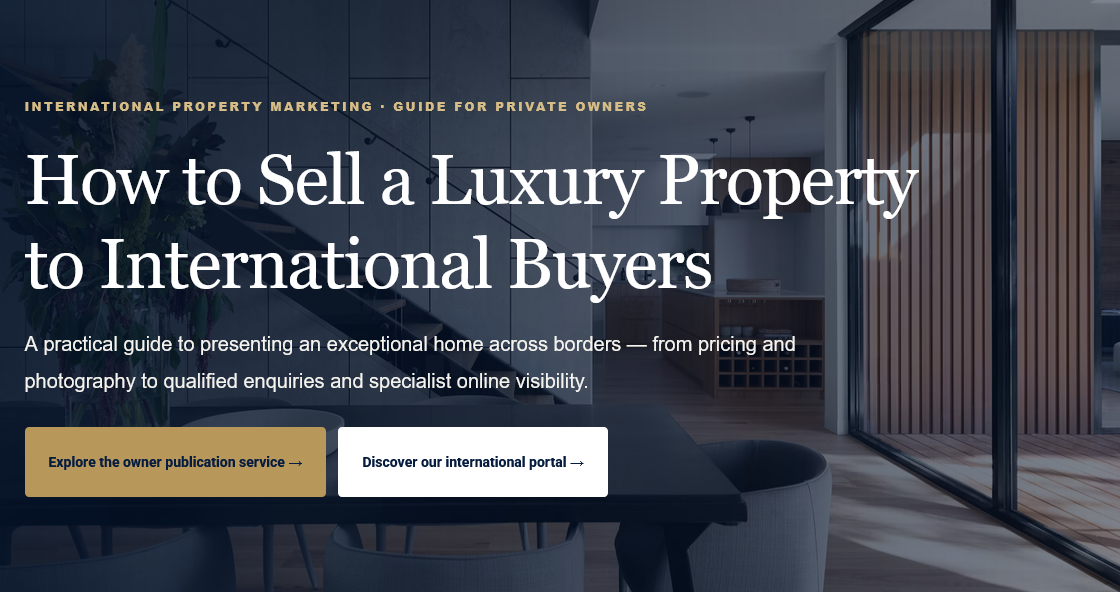 Sell Luxury Property to International Buyers Photo de bien immobilier de luxe | Propriétés De Charme
