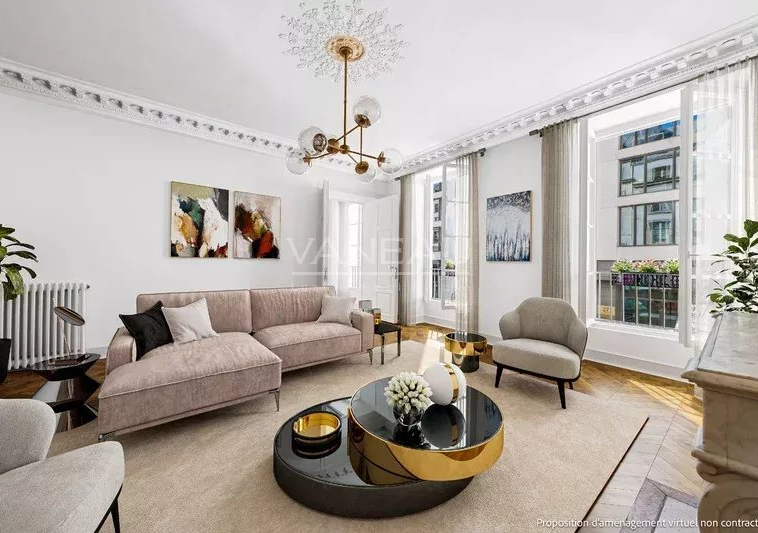 Paris 9th – Notre-Dame-de-Lorette district – Magnificent 6-room apartment to renovate –