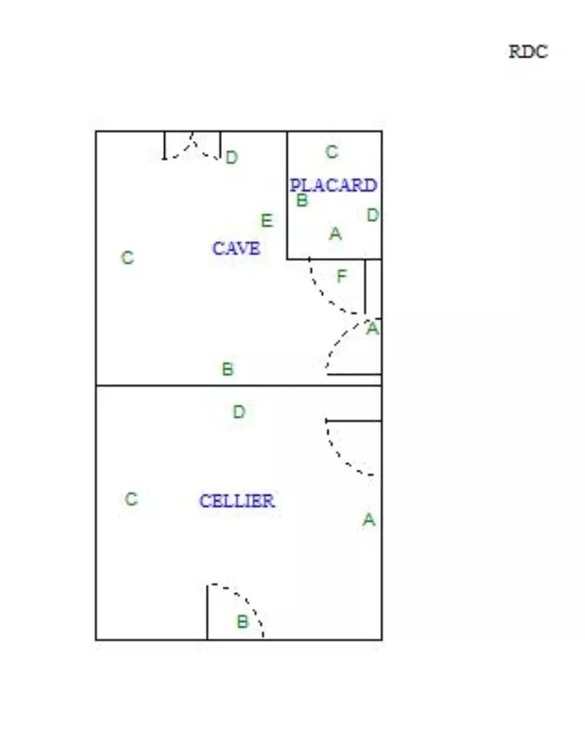 26c6fc0d77c0c5115b8c94a9ceb5d6bb_1f00fef622_1064-original Floor plan showing rooms labeled CAVE, CELLIER, and PLACARD with doors and dashed path lines.
