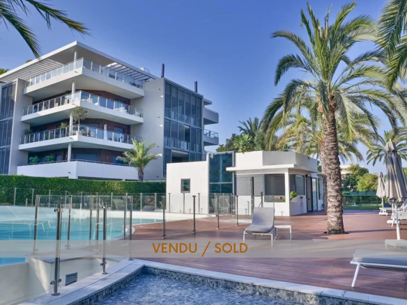 VENDU – CAP D’ANTIBES – Appartement avec vue mer dans résidence d’exception