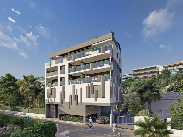 Résidence neuve à Juan-les-Pins avec toit terrasse et jacuzzi