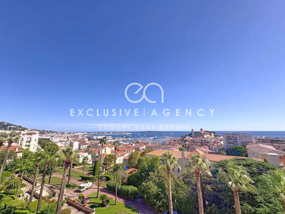 CANNES – DERNIER ÉTAGE – MAGNIFIQUE 3 PIÈCES DE 91 M² – VUE MER PANORAMIQUE