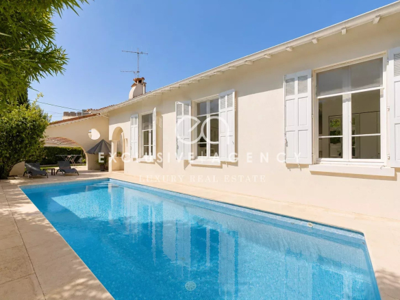 Villa individuelle avec piscine à Cannes, quartier résidentiel de Cannes Oxford.