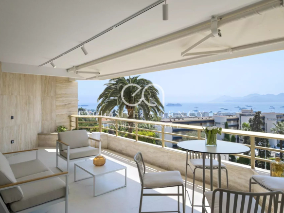 Cannes Californie 4 pièces rénové vue mer panoramique