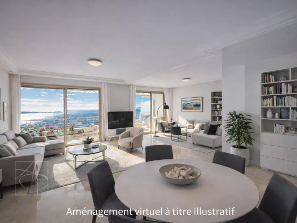 VUE MER FEERIQUE POUR CE BEAU 3 PIECES DANS L UNE DES PLUS BELLES RESIDENCES DE CANNES BASSE CALIFORNIE