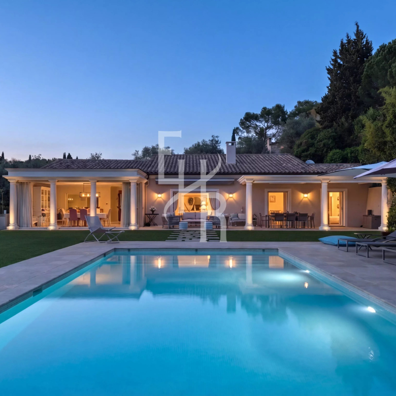 Villa à Mougins dans secteur prisé avec vue panoramique