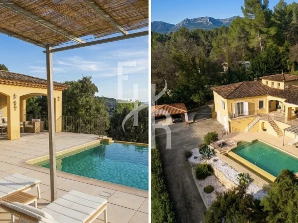 Villa à Mougins dans secteur prisé avec vue panoramique