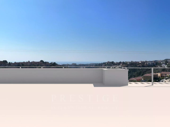 Nice 4 pièces dernier étage vue mer , 3 terrasses, 2 garages,  piscine