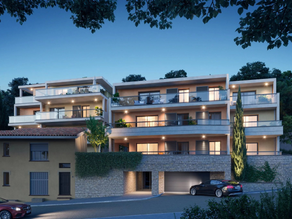 la turbie, villa toit 4 pièces, terrasse vue mer, garage