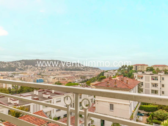 NICE Cimiez: 4 rooms crossing – sea view – terrace – garage – cellar