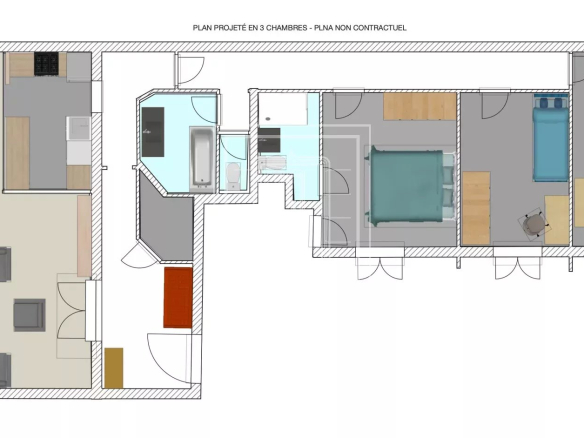 Appartement 112 m2 Auteuil 3 chambres