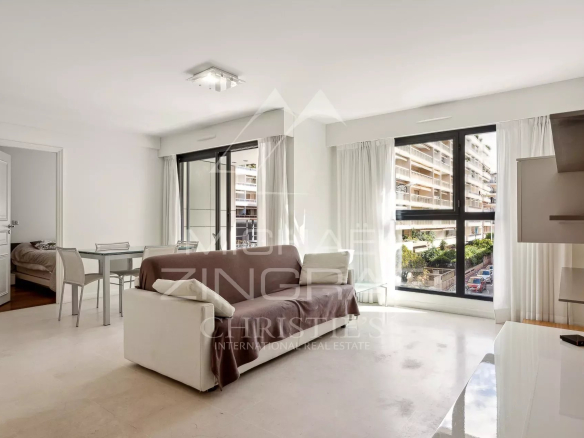 Bright 2-room apartment with living room and terrace in Cannes Banane.