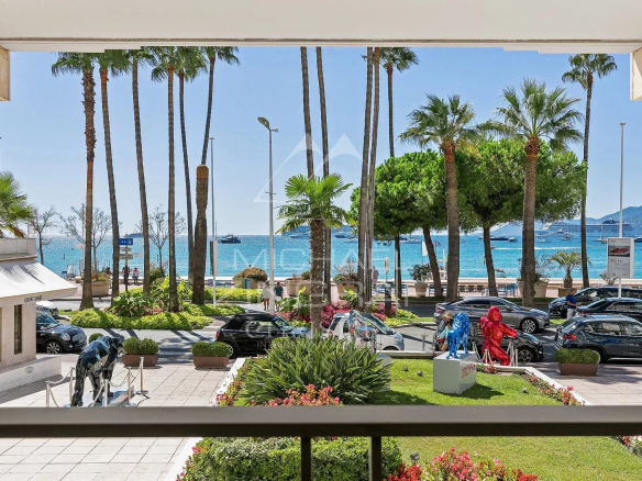 Cannes – Croisette – Elégant 3 pièces avec belle vue mer