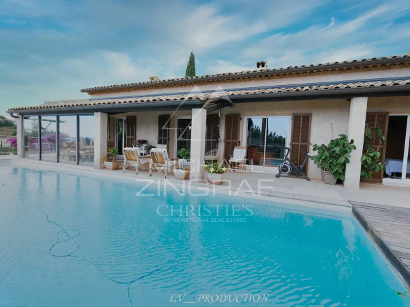 NICE – ST PIERRE DE FERIC VILLA WITH POOL – SEA VIEW
