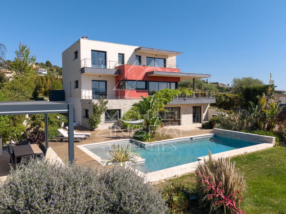 Nice – Crémat –  Villa contemporaine avec vue panoramique
