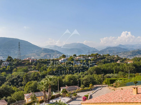 Unobstructed views of the hills and mountains from a property in Colomars, near Nice.