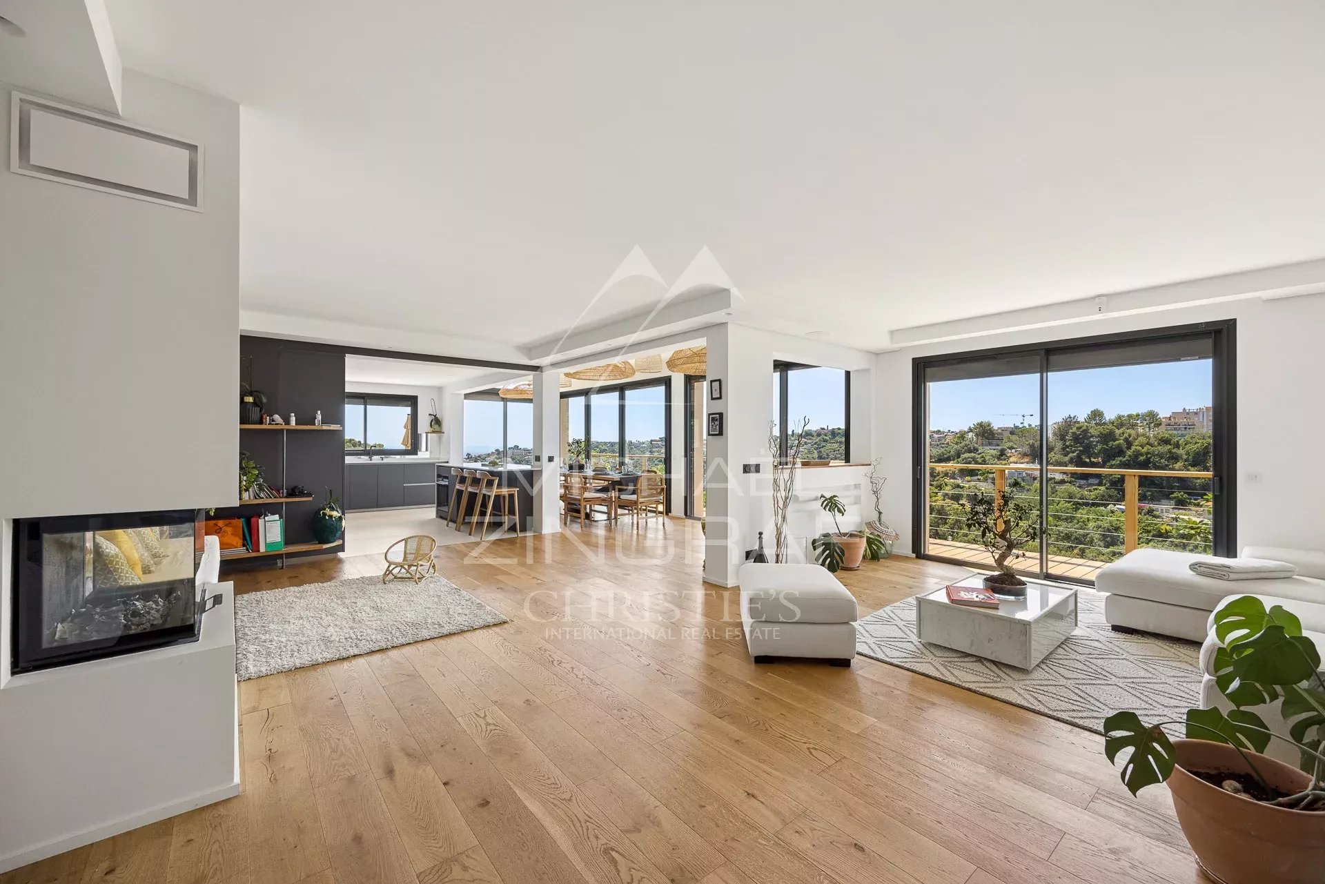 Renovated property in Nice Interior of a renovated property in Nice with views of the hills and the sea.