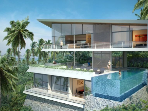 Propriété De Luxe Située Dans L’environnement Tropical Luxuriant Des Cocotiers