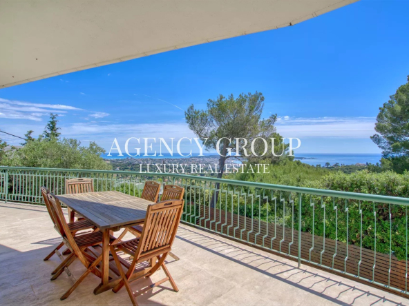 PROCHE CANNES VUE PANORAMIQUE MER PISCINE