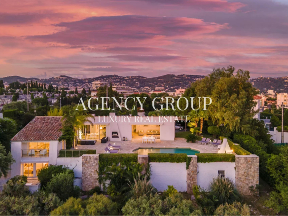 CANNES – 6 BEDROOM VILLA – HEATED POOL – PANORAMIC SEA VIEW