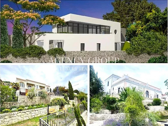 ENSEMBLE IMMOBILIER TROIS VILLAS VUE MER PANORAMIQUE MANDELIEU
