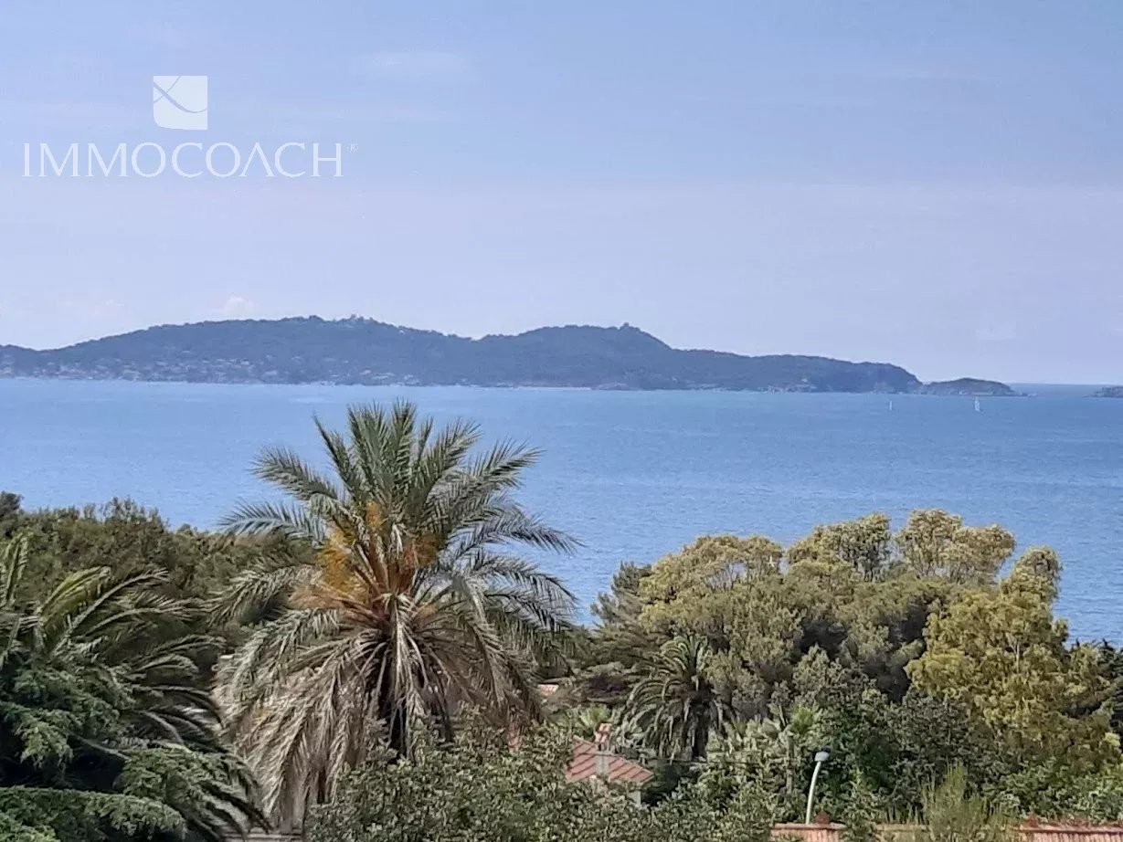 Sea view from a property with palm trees in the foreground.