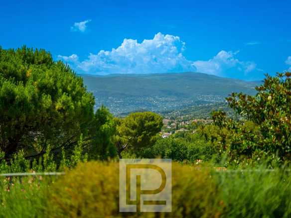 Panoramic view of the hills from a Provençal villa in Mougins.