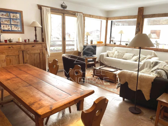 Megève Jaillet “tout à pied” – Appartement 2 chambres –  Calme vue – “Coup de coeur”