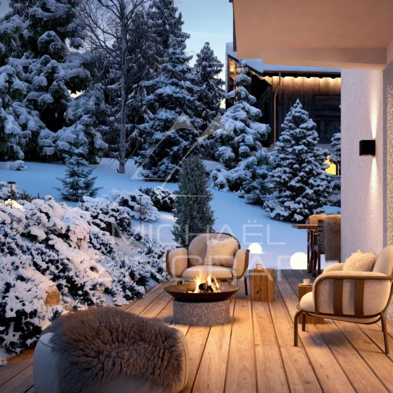 Rare à la vente –  à quelques pas du centre du village de Megève – chalet. neuf de plus de 200m2