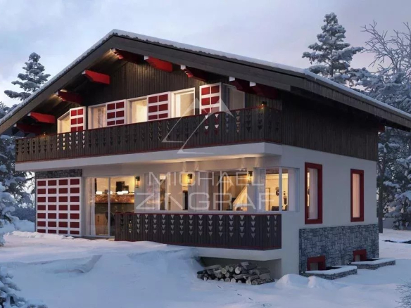 Rare à la vente –  à quelques pas du centre du village de Megève – chalet. neuf de plus de 200m2