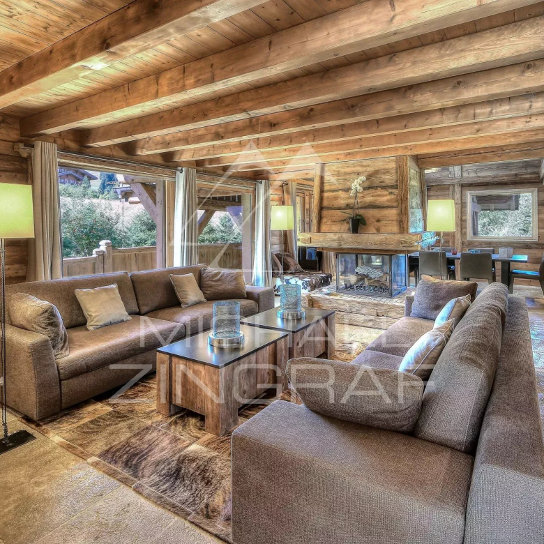 Chalet rare au coeur de Megève rénové à neuf – Vue panoramique & calme