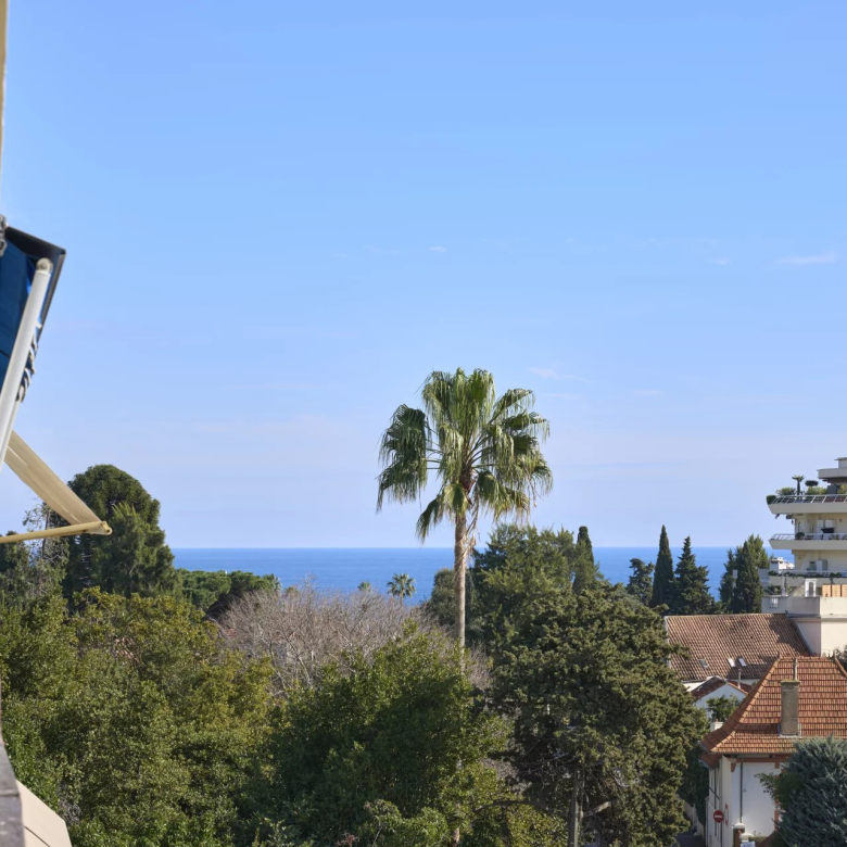 Cannes BASSE CALIFORNIE Vue mer panoramique pour ce splendide 4 pièces à proximité immédiate des commerces et à deux pas du centre ville, la croisette et ses plages