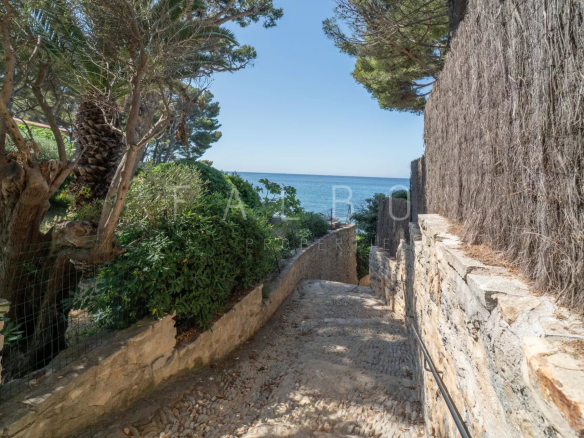 Path leading to the sea with sea views and lush vegetation in La Ciotat.