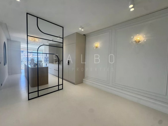 Interior of a renovated apartment with a modern and elegant design, Marseille 2nd arrondissement.
